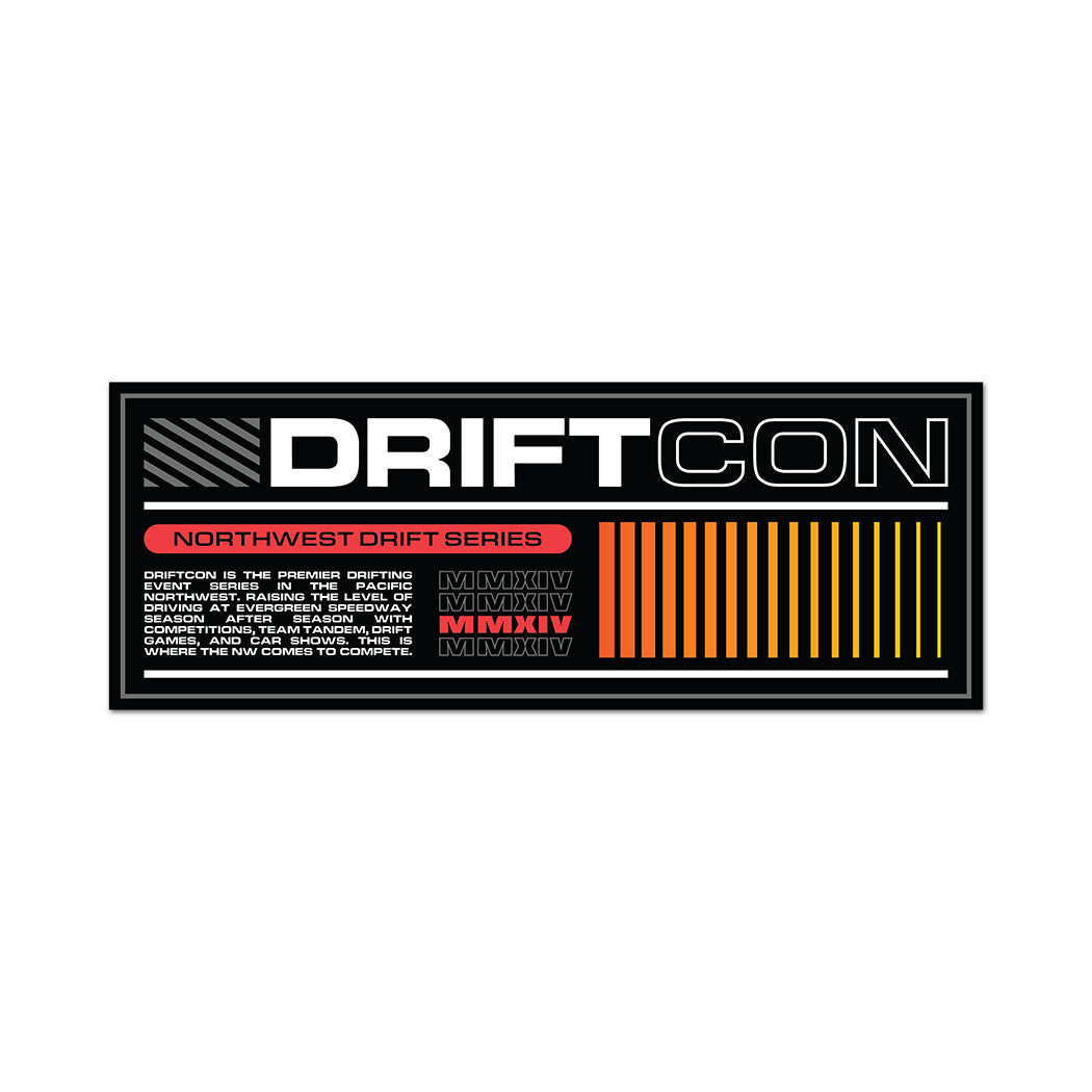 DriftCon NW Drift Series Sticker Red/Orange